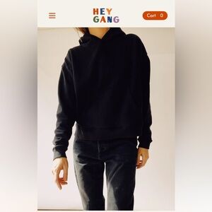 Hey Gang Black Hoodie Size 1